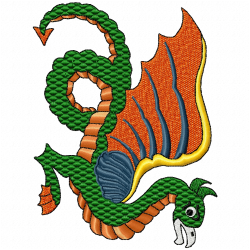 Dragoes Embroidery Design 1 Dragoes Embroidery Design 1